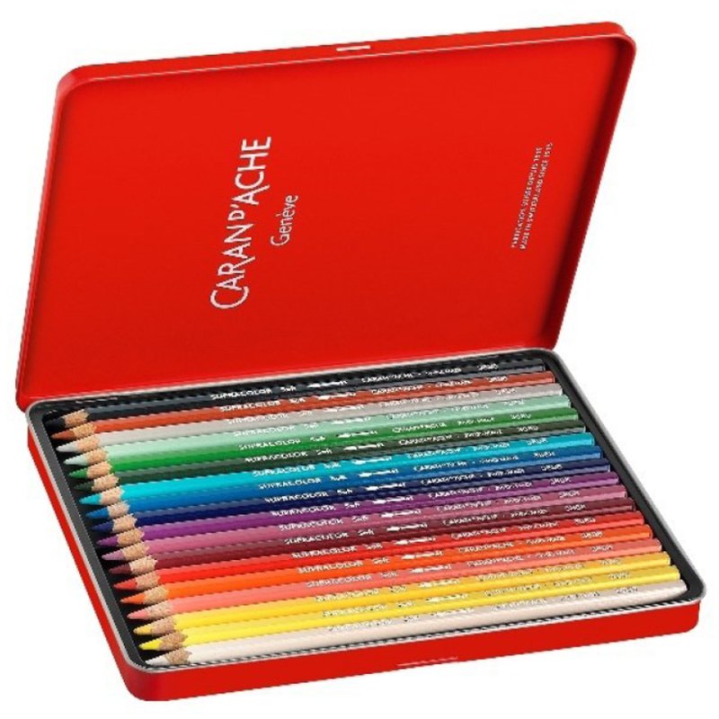 CARAN D'ACHE Supracolor special edition watercolour pencils, 18 pieces, cedarwood